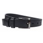 Curea barbati, eleganta, pentru costum, din piele naturala, Negru, 3cm - CK77N